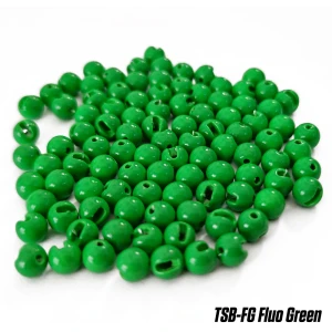Bile Tungsten Slotted Beads 3.8mm Fluo Green 10buc/plic
