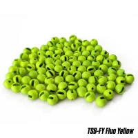 BILE TUNGSTEN SLOTTED BEADS 3.8mm FLUO YELLOW 10buc/plic
