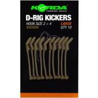 Line Aligner KORDA D-Rig Kicker, Brown, Marime L, pentru Carlige Nr. 2-4, 10buc/pac