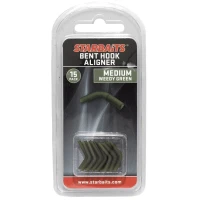 Line Aligner Starbaits, Bent Hook Medium, Weed Green, 15buc/pac