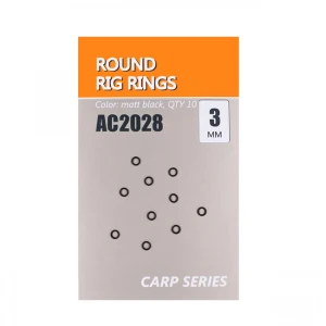 Rig Rings Orange Rotunde 3mm Negru Mat 10buc Rig Rings Orange Rotunde 3mm Negru Mat 10buc