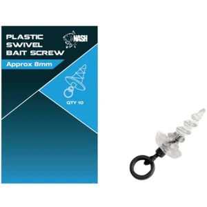 Surub Nash Plastic Swivel Bait Screw, 13mm, 10buc/pac