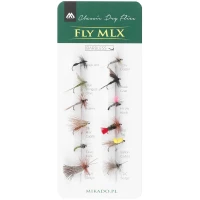 Set Muste MIKADO Fly Fishing Insect Set Classic Dry Flies, 12buc/pac Set Muste MIKADO Fly Fishing Insect Set Classic Dry Flies, 12buc/pac