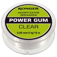 Elastic Powergum Method Feeder Konger Shock Absorber Clear 5m, 0.6mm, 4kg Elastic Powergum Method Feeder Konger Shock Absorber Clear 5m, 0.6mm, 4kg