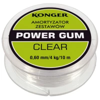Elastic Powergum Method Feeder Konger Shock Absorber Clear 5m, 0.6mm, 4kg