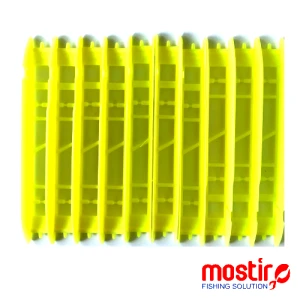 Plioare Mostiro Plastic Fluo Yellow 15x1.7cm With Line Clip10 Buc