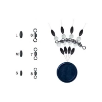 Set Trabucco  Rolling W/pearl Beads  Stoppers Marime L 4set/plic