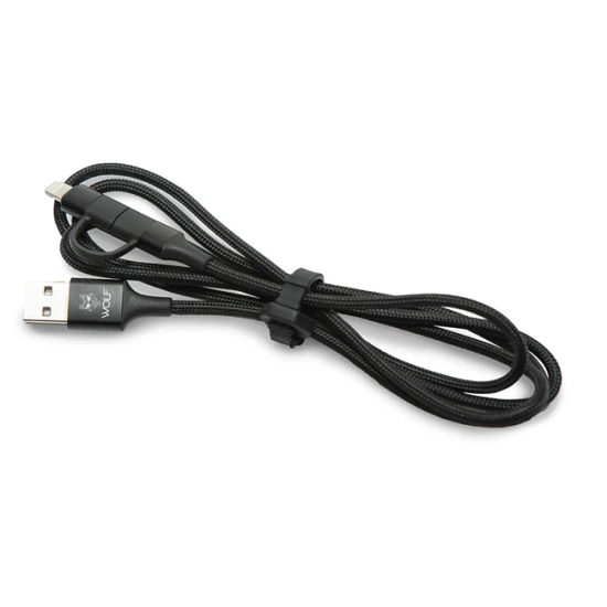Cablu Incarcare Wolf 2 In 1 Cable 1.2m
