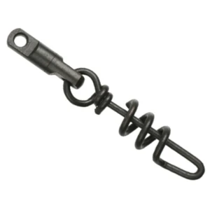 Agrafa Cu Vartej Mikado Heavy Swivel With Screwed Snap 5mm, Black Matt, 5buc/plic