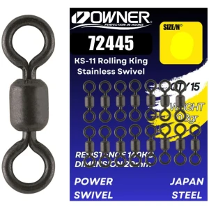 Vartej Owner Amaz 72445 Ks-11 Rolling King Stainless Swivel, Nr.4, 81kg, 15buc