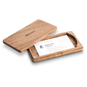 Cutie Blaser Pentru Carti De Vizita Lemn De Nuc