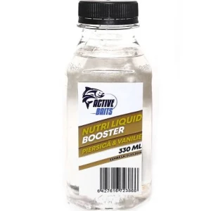 Aditiv Lichid Active Baits Nutri Liquid Booster, Piersica & Vanilie, 330ml
