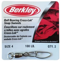 Agrafa Berkley Mcmahon Ball Bearing Swivels + Vartej Cu Rulment, Inox Nr.4, 2buc/plic