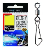 Agrafa Vartej Sunset ST Rolling Hooked Snap ST-S-3003 Nr8 12kg Agrafa Vartej Sunset ST Rolling Hooked Snap ST-S-3003 Nr8 12kg