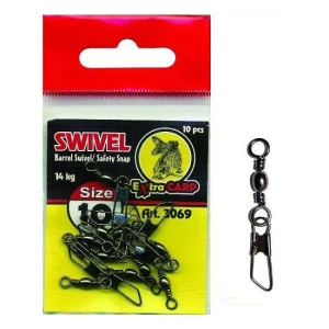 Agrafa Cu Vartej Extra Carp Safety Snap, 10buc/plic Nr.16 / 8kg