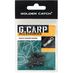 Vartej GOLDEN CATCH G.Carp Quick Change Swivel, Nr.4, 10buc/pac