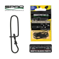 AGRAFA SPRO DOUBLE INSURANCE MATT BLACK NR 5  8BUC 70 KG AGRAFA SPRO DOUBLE INSURANCE MATT BLACK NR 5  8BUC 70 KG