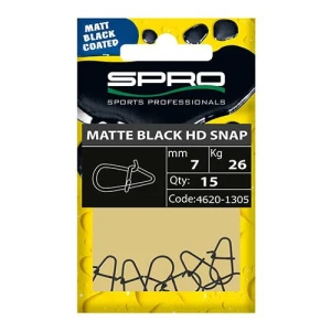 Agrafa  Spro Hd Snap Matt Black 4.5mm 14 Kg 15.buc/plic