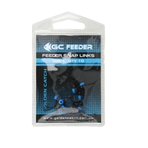 Vartej Golden Catch Cu Margea Culisanta si Agrafa Feeder Snap Links, Marimea L, 10buc/plic Vartej Golden Catch Cu Margea Culisanta si Agrafa Feeder Snap Links, Marimea L, 10buc/plic