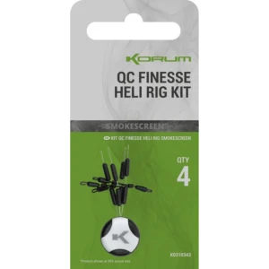 Vartej Rapid Korum Smokescreen Qc Finesse Heli Rig Kit, 4buc/pac