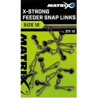 Vartej cu Margea Culisanta si Agrafa Matrix X-Strong Feeder Bead Snap Links Nr.12 10buc/plic Vartej cu Margea Culisanta si Agrafa Matrix X-Strong Feeder Bead Snap Links Nr.12 10buc/plic