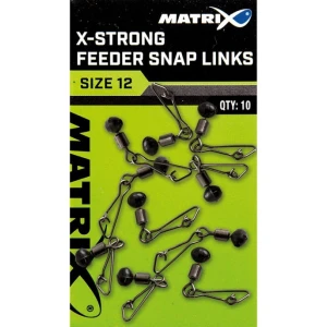 Vartej Cu Margea Culisanta Si Agrafa Matrix X-strong Feeder Bead Snap Links Nr.12 10buc/plic