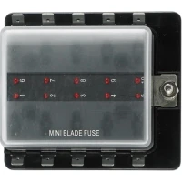 Cutie MINI pentru Sigurante Auto cu LED ALLROUNDMARIN, 10 Circuite