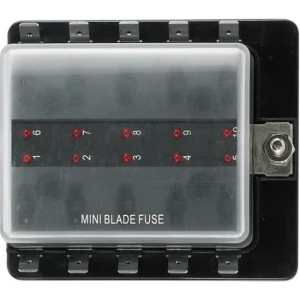 Cutie MINI pentru Sigurante Auto cu LED ALLROUNDMARIN, 10 Circuite