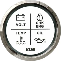Indicator Alarma 4-in-1 KUS, 12/24V, 52mm, Alb