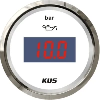 Indicator Digital Presiune Ulei Kus, 0-10bar, 12/24v, Alb