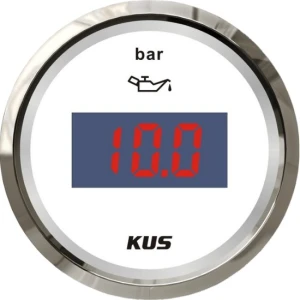 Indicator Digital Presiune Ulei KUS, 0-5bar, 12/24V, Alb