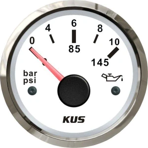 Indicator Presiune Ulei KUS, 0-10bar, 12/24V, Alb
