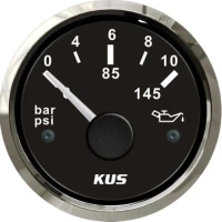 Indicator Presiune Ulei Kus, 0-10bar, 12/24v, Negru