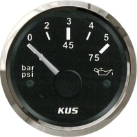 Indicator Presiune Ulei Kus, 0-5bar, 12/24v, Negru