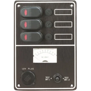 Panou Electric ALLROUNDMARIN cu 3 Intrerupatoare, Voltmetru si Priza