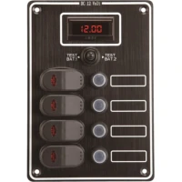 Panou Electric Allroundmarin Cu 4 Intrerupatoare Si Voltmetru Digital