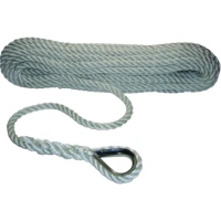 Parama Pentru Ancora Allroundmarin, Poliester, Cu Rodanta Din Inox, 10mm, 20m, Alb