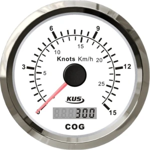 Vitezometru GPS KUS 0-15 Noduri, 85mm, Alb
