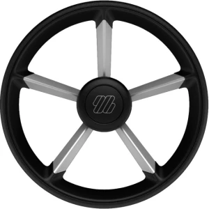 Volan pentru Barca ULTRAFLEX V75 B/VE, 350mm, Negru/Argintiu