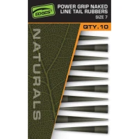 Conuri FOX Edges Naturals Power Grip Naked Line Tail Rubbers Nr.7, 10buc/pac