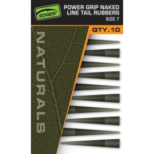 Conuri Fox Edges Naturals Power Grip Naked Line Tail Rubbers Nr.7, 10buc/pac