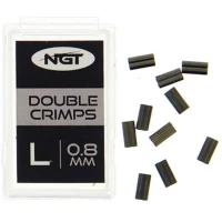 Bride pentru Monturi NGT Double Crimps, 0.8mm (L), 10buc/cutie