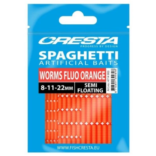 Spro Cresta Spaghetti Worms - Fluo Orange