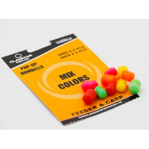 Pop Up Dumbells Claumar 10buc 5x6mm-5x8mm Mix Color