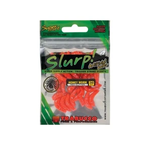 Vierme Trabucco Artificial Slurp Bait Maggot Rosu Gliter