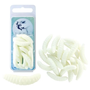 Viermi Albi Silicon Baracuda 2.5cm, 20buc/pac Viermi Albi Silicon Baracuda 2.5cm, 20buc/pac