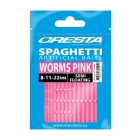 Viermi Artificiali Spro Cresta Pop-up Spaghetti Worms, Fluo Pink, 8-11-12mm, 45buc/plic