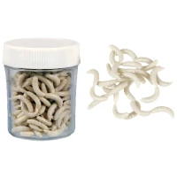 Viermi Artificiali cu Miros Konger Maggot Soft Bait Scented, Alb Viermi Artificiali cu Miros Konger Maggot Soft Bait Scented, Alb