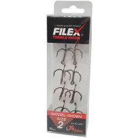 Ancora Tripla Filfishing Black Nickel 1001, Nr.12, 10buc/pac Ancora Tripla Filfishing Black Nickel 1001, Nr.12, 10buc/pac