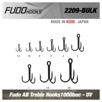 Ancore Fudo Treble Hooks (FDTR-UV) nr.12 2000buc Ancore Fudo Treble Hooks (FDTR-UV) nr.12 2000buc